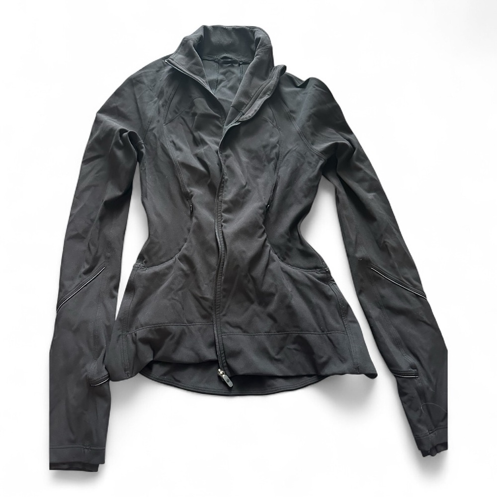 Lululemon Hustle in Your Bustle Peplum Running Jacket – Black – Size 4
